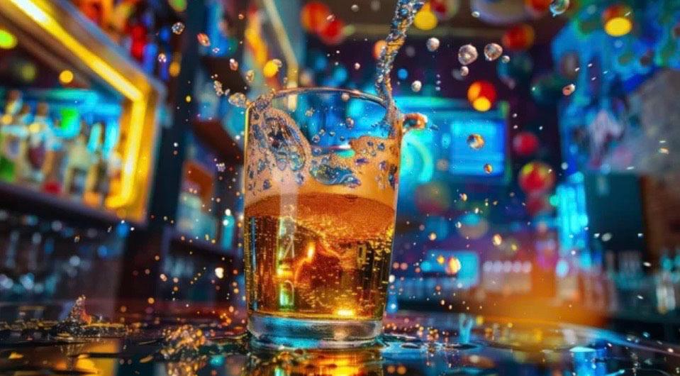 Verre d’alcool festif