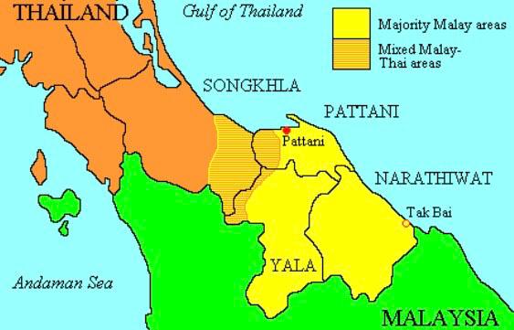 Région frontalière Thaïlande Malaisie