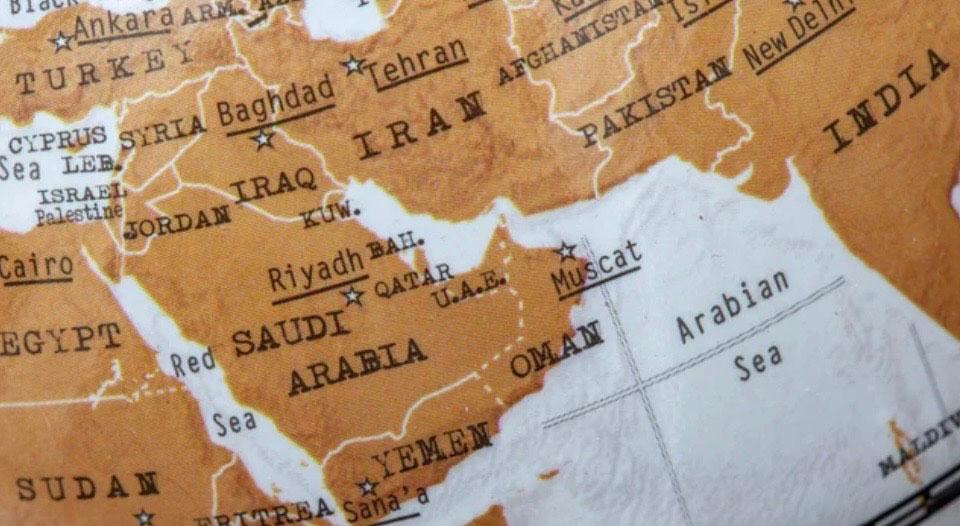 Carte du Moyen-Orient