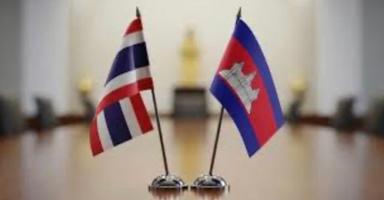 Drapeaux Thaïlande Cambodge