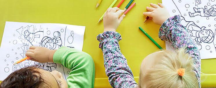 Enfants à la crèche