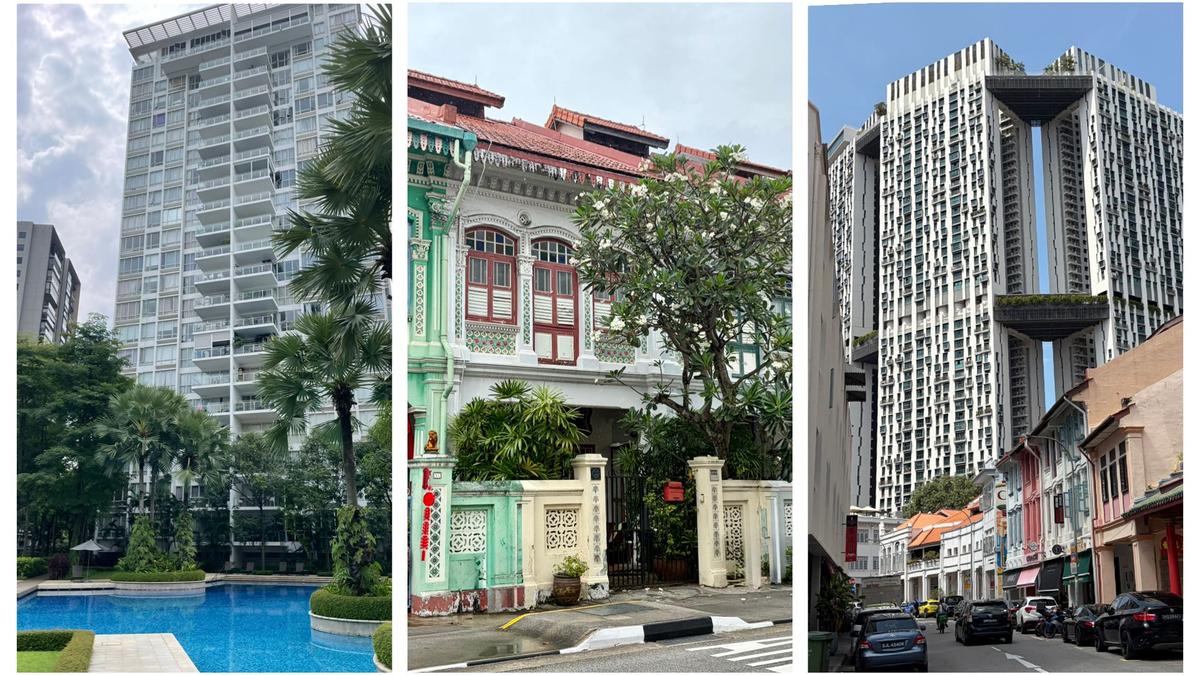 Installation dans les quartiers de singapour