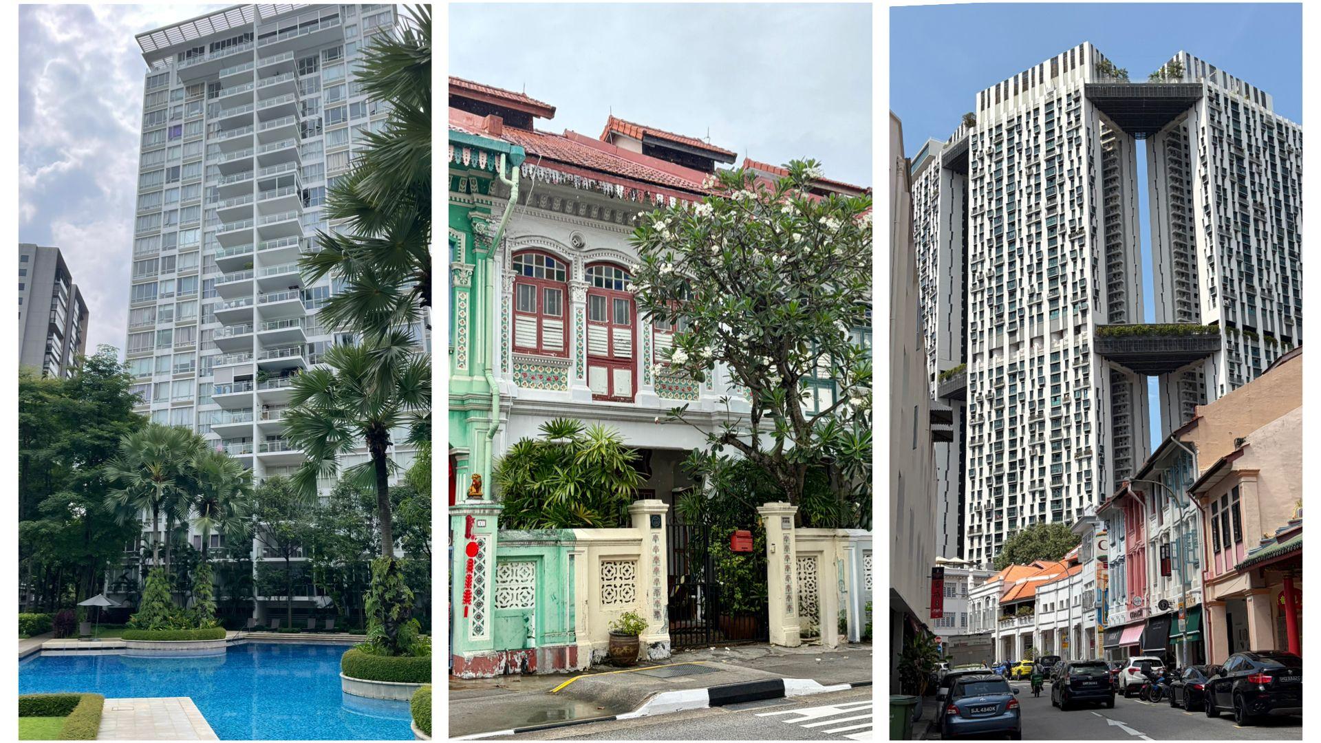Installation dans les quartiers de singapour