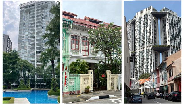Installation dans les quartiers de singapour