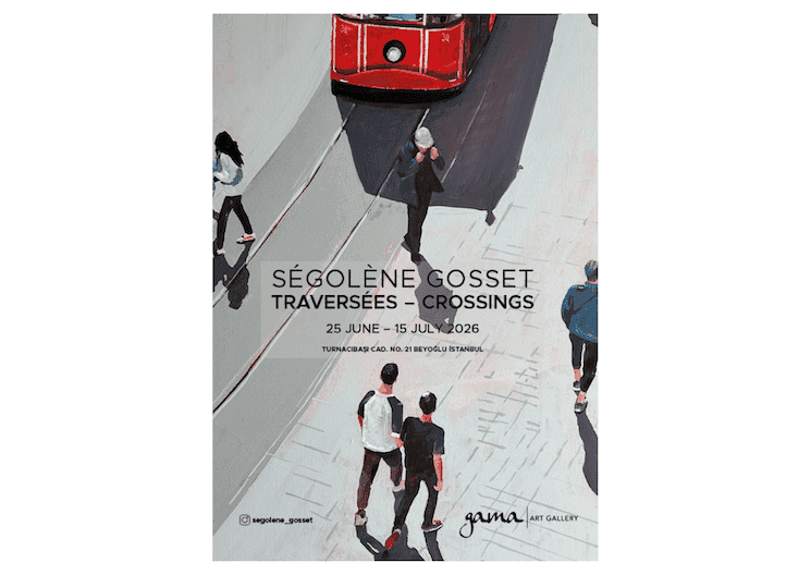 Affiche de l'exposition Traversées de l'artiste française Ségolène Gosset à Istanbul