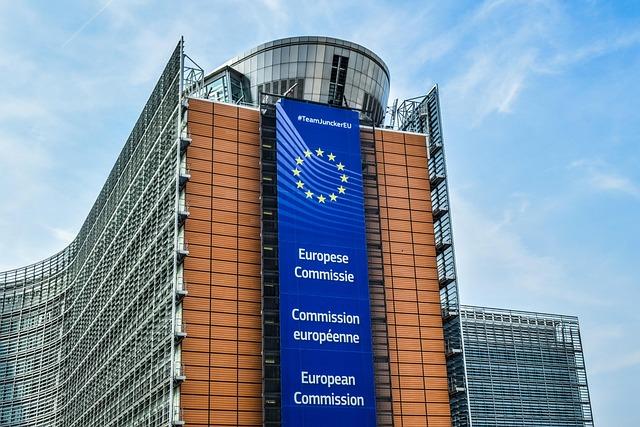 Vue de face du bâtiment Berlaymont de la Commission européenne