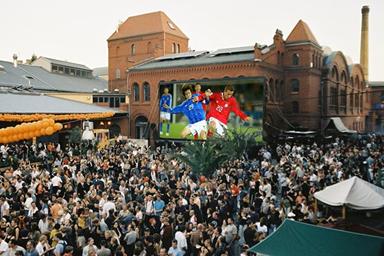 Fan zone à la Kulturbrauerei