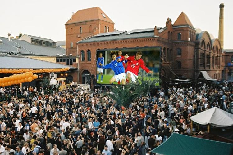 Fan zone à la Kulturbrauerei