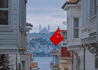 Maisons résidentielles à Istanbul sur les rives du Bosphore pour illustrer le logement et la location immobilière en Turquie
