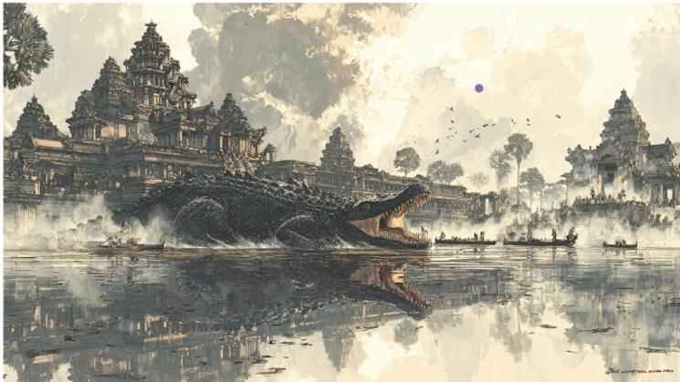 Conte cambodgien de la princesse du Preah Khan et du crocodile