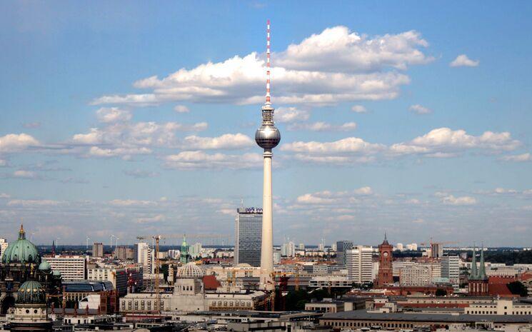 Photo de la Fernsehturm tour de la télévision à berlin