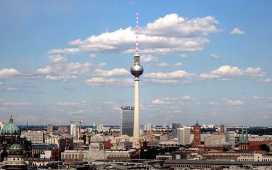 Photo de la Fernsehturm tour de la télévision à berlin