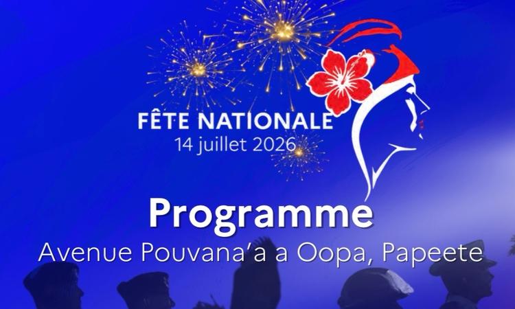 14 juillet en Polynésie Francaise : Cérémonie et défilé de la Fête nationale, à Papeete