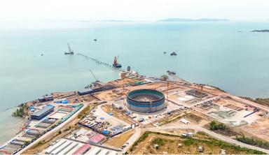 Projet de centrale électrique au GNL de 900 MW situé dans le district de Botum Sakor, dans la province de Koh Kong. Photo - Ministère des Mines et de l'Énergie
