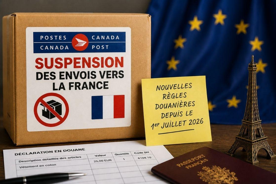 Suspension des envois de colis vers la France