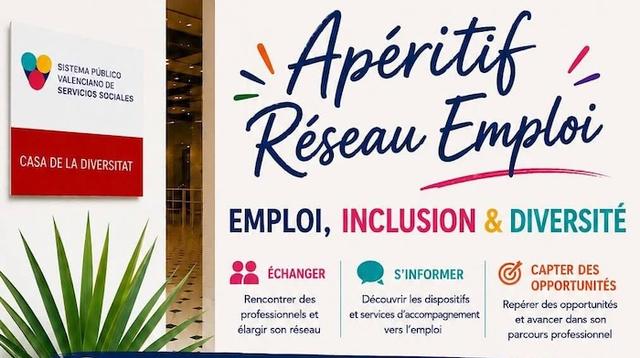 affiche des apéritifs réseau emploi