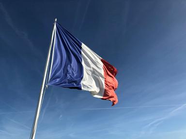 Drapeau français flottant.
