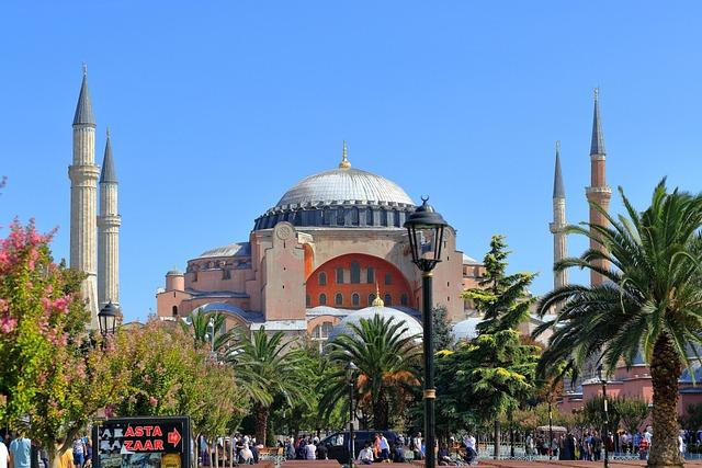 Vue de la cathédrale Sainte Sophie à Istanbul