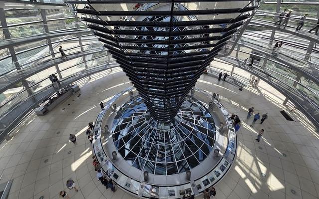 intérieur de la coupole, bâtiment du Reichstag, Bundestag