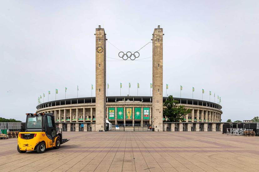 L'Olympiastadion vue de l'extérieur
