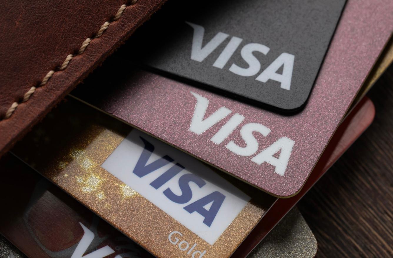 Des cartes de paiements visas