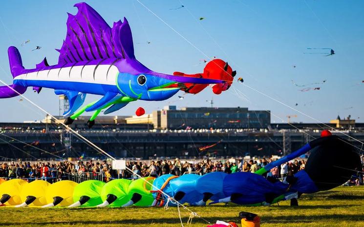 Photo de cerf-volants géants