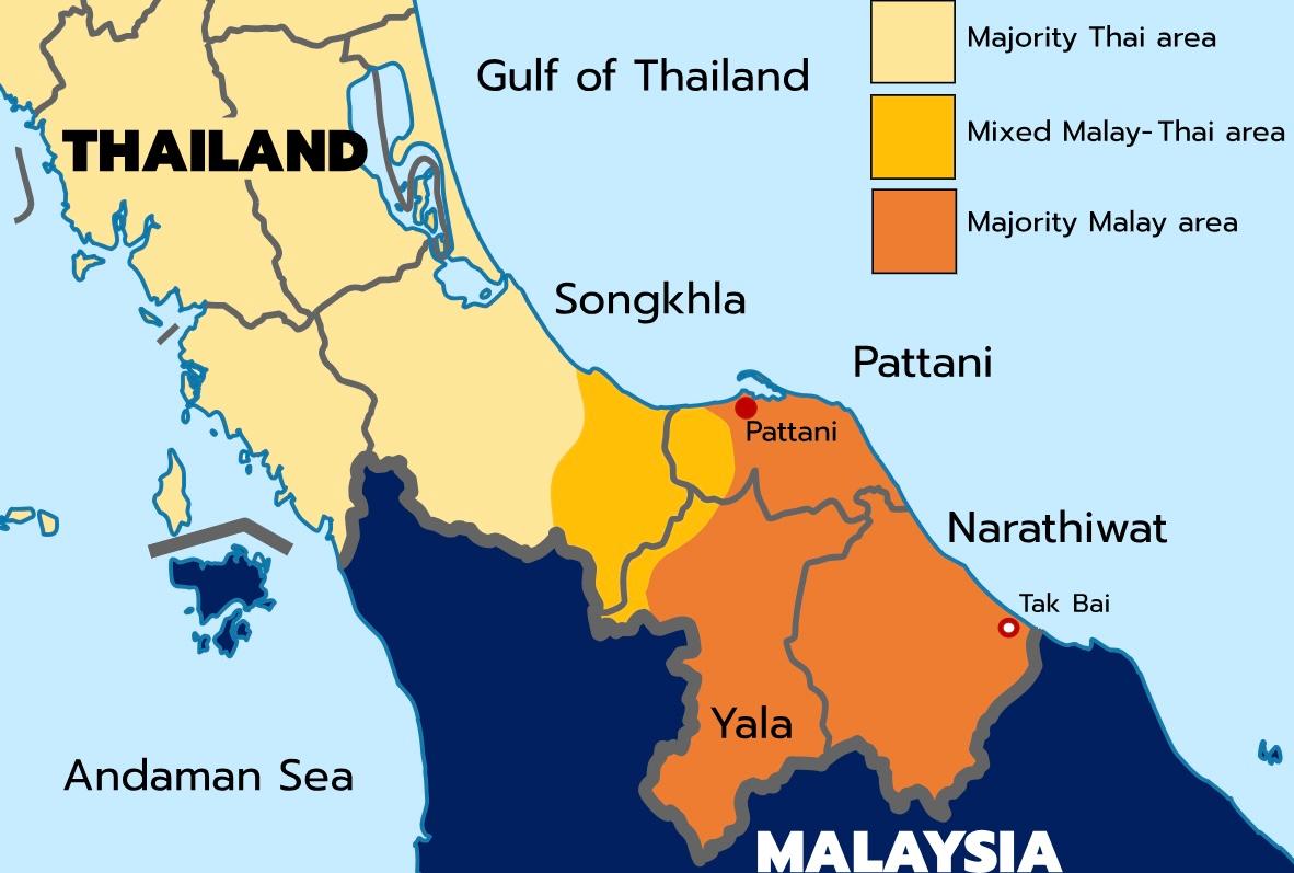 Carte sud Thaïlande