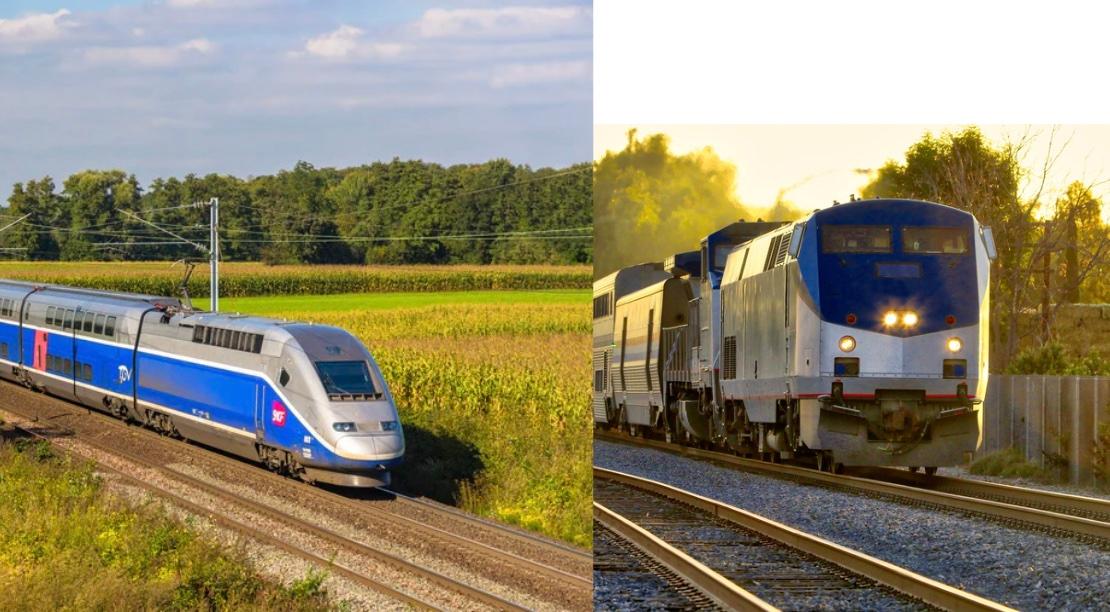 Les trains en France et aux États-Unis -TGV et Amtrak