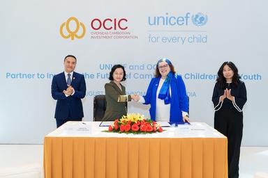 UNICEF et OCIC Group, un partenariat en faveur des enfants au Cambodge