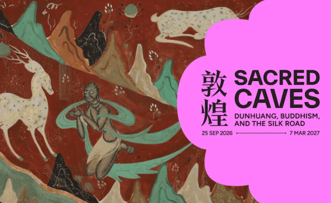 Affiche exposition Singapour Sacred Caves: Dunhuang, Buddhism, and the Silk Road