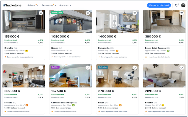 offre de différent appartement
