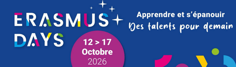 10è édition des Erasmus Days du 12 au 17 octobre 2026