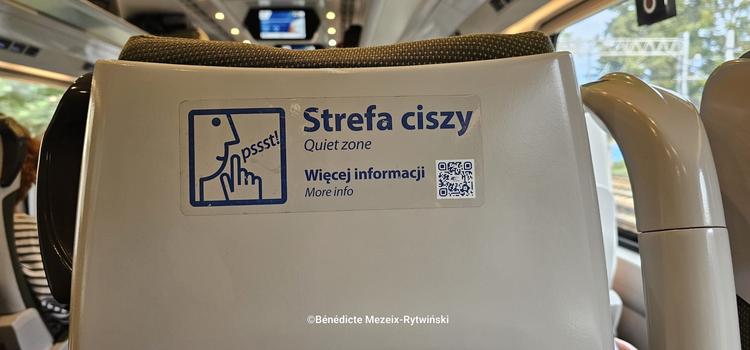 Zone silencieuse dans un train