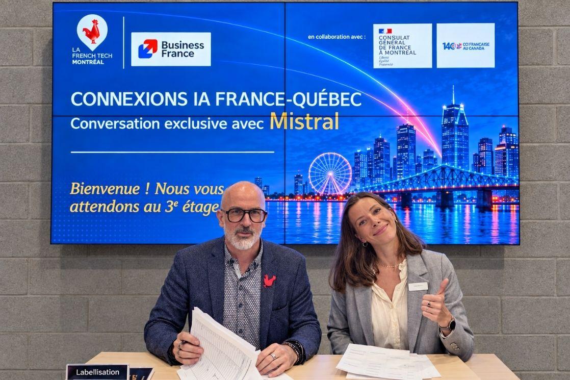 Un accueil chaleureux et une organisation soignée pour la soirée « Connexions France–Québec », portée par la French Tech Montréal et Business France.