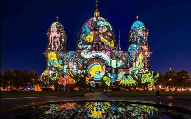 Cathédrale de Berlin, festival des lumières
