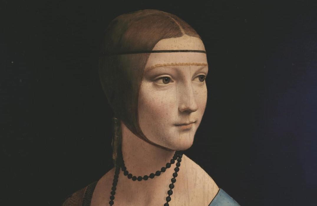 La Dame à l'Hermine, tableau peint au 15e siècle par Léonard de Vinci