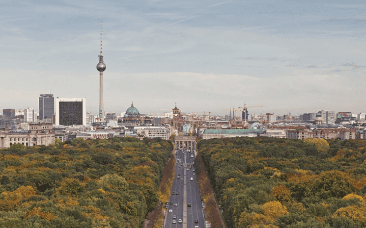 Vue sur Berlin depuis la Siegessäule, image d'illustration