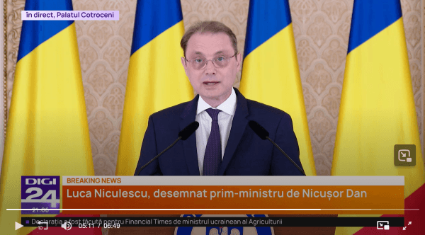 Luca Niculescu politique roumanie premier ministre