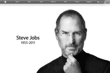 Le fond d'écran de Apple le jour du décès de Steve Jobs, 5 octobre 2011