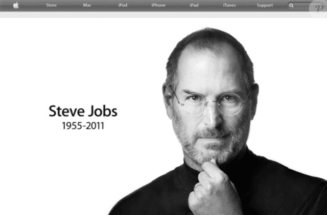 Le fond d'écran de Apple le jour du décès de Steve Jobs, 5 octobre 2011