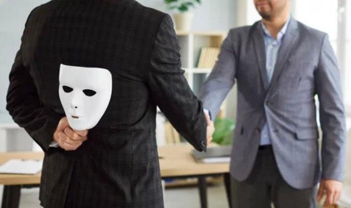 Businessman avec masque