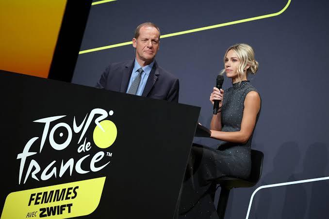 Christian Prudhomme et Marion Rousse, directeurs des Tours de France hommes et femmes.