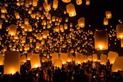 Lanterne flottante Thailande