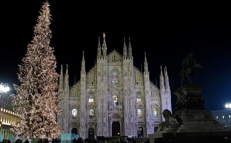 Duomo milan sapin noël