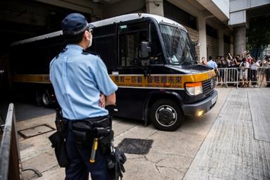 un policier à Hong Kong