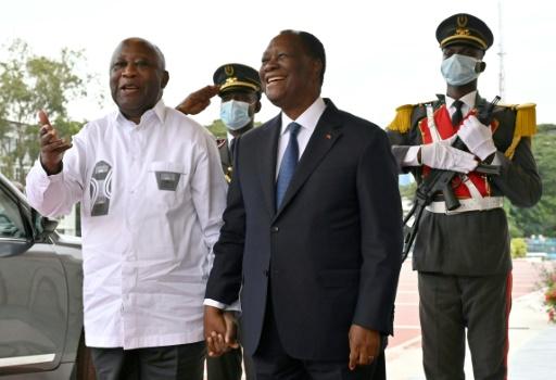 Gbagbo et Ouattara en Côte d'Ivoire