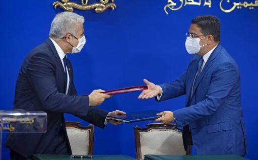 Les présidents marocain et israelien.