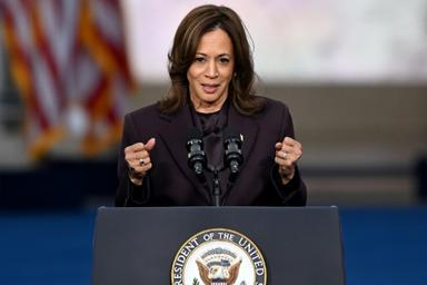 Kamala Harri pendant un discours