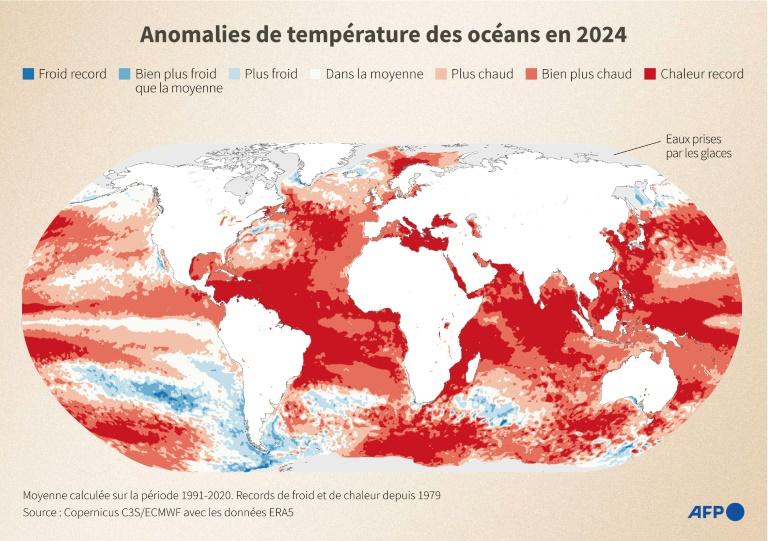 Climat: 2023-2024 a dépassé le seuil de 1,5°C de réchauffement