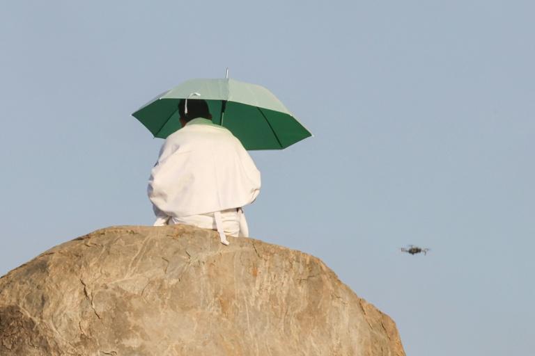 Les fidèles musulmans prient sur le mont Arafat, étape phare du hajj